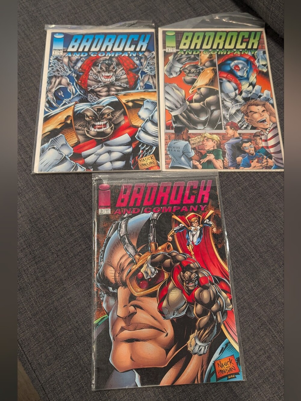 Badrock and Company #1 #2 #3 Image Comics 1994 3 Issue Comic Book Lot